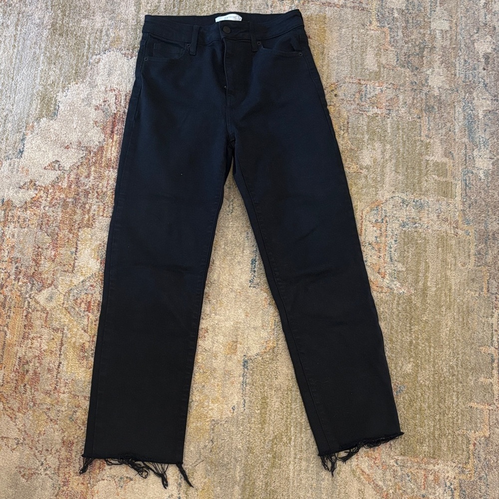 CJLA Black Chrissy Frayed Hem Jeans